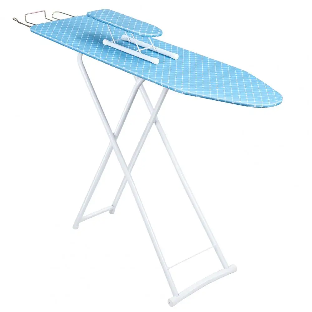 Tabla de planchar plegable de tamaño completo, tabla de planchar doméstica plegable de 4 patas, tabla de planchar extendida exterior con cubierta resistente al calor