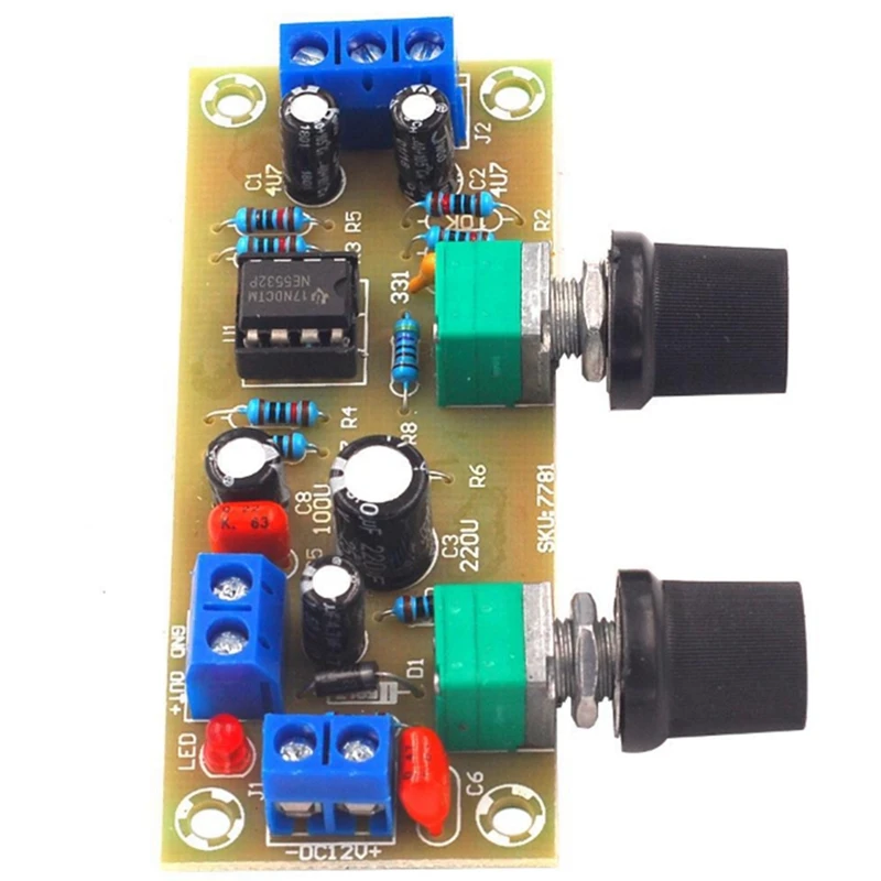 DC 10-24V Subwoofer Amplifier Preamp Board Subwoofer Frequency Filter Plate Single Power Supply Filter Board for Diy Kit-ABFB