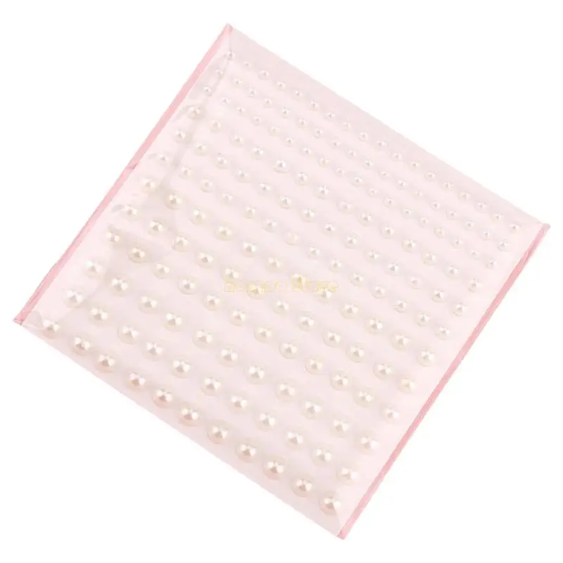 31bf 5 fogli sé adesivi adesivi perle, adesivi perle per capelli per trucco per il viso, capelli, unghie, carta per decori