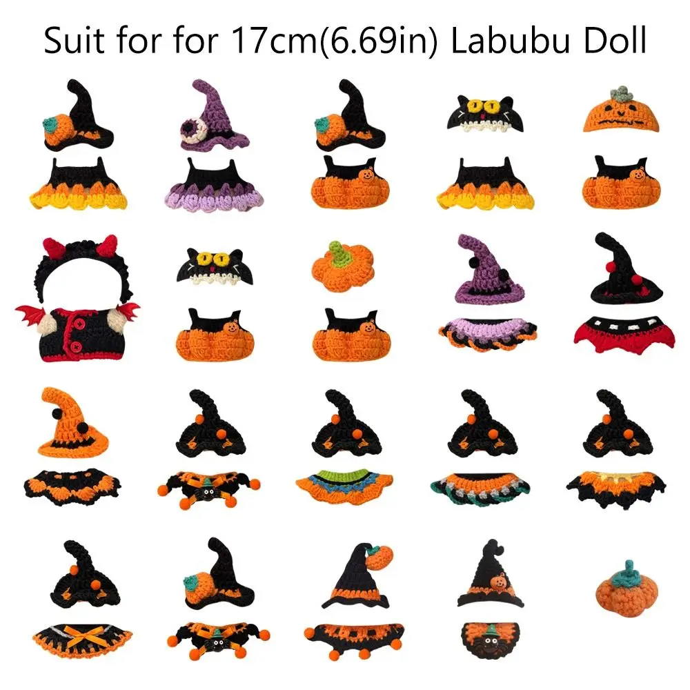 Nuevo Mini vestido de Halloween de vinilo tejido a mano para ropa, conjunto DIY de algodón