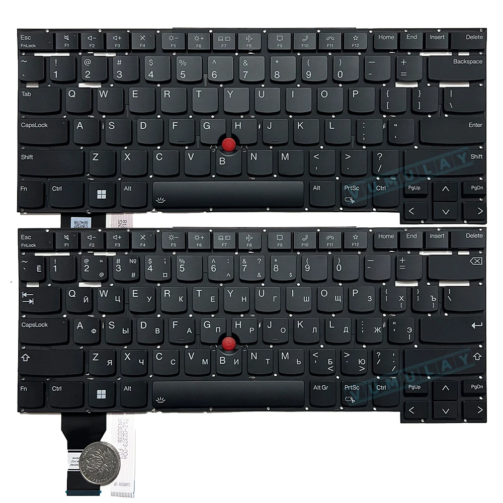 US/Russ Backlit Keyboard for Lenovo Thinkpad T14s Gen 2 2th 20WM