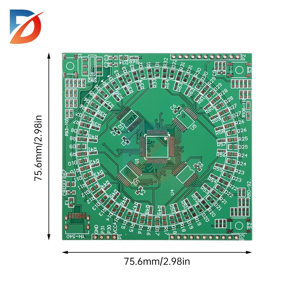 LQFP64 welding DIY kit Flowing light patch welding practice board kit Type-C 5V electronic teaching training circuit board