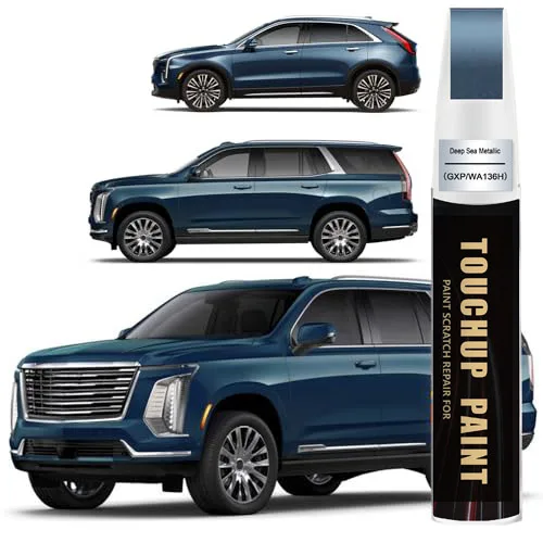 Car Touch Up Paint(Deep Sea Metallic(GXP/WA136H)) for Cadillac Car Paint Scratch Repair Kit, Quick & Easy Solution to Repair