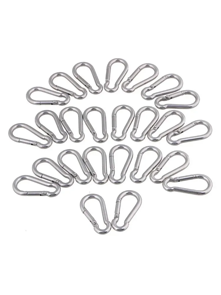 25 Stück 10 Stück 5 Stück 304 Edelstahl M4 M5 M6 Multifunktionaler Federschnappkarabiner Schnellverschluss-Ringhaken