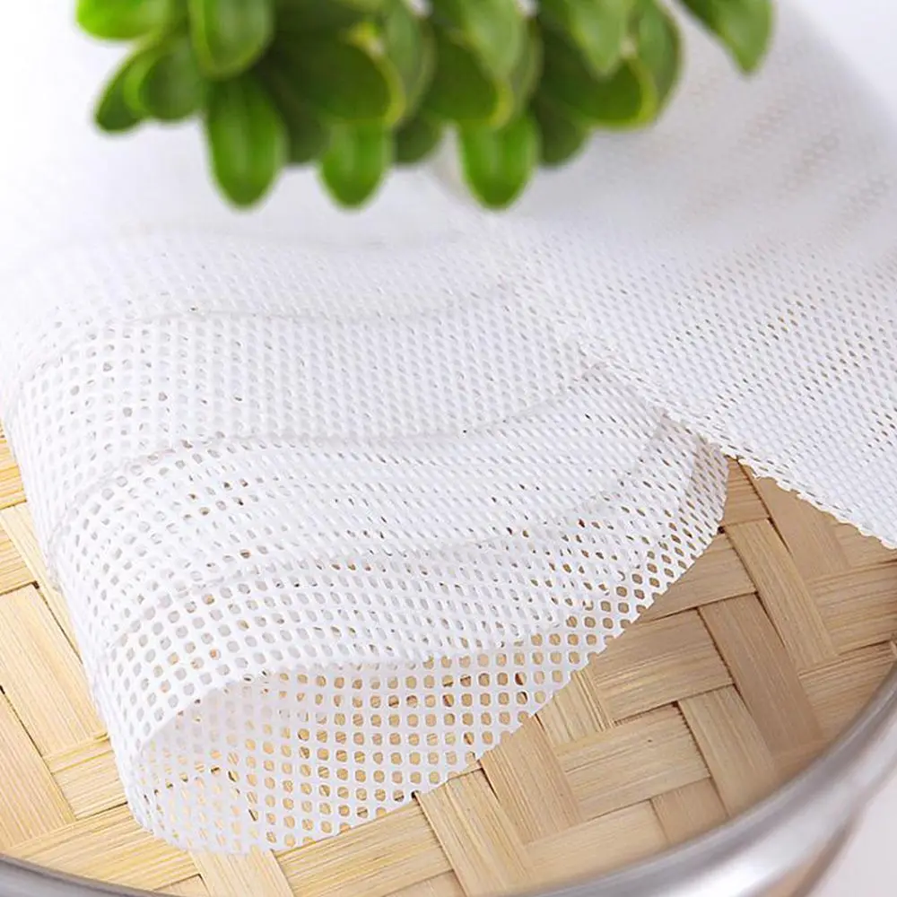 Mesh Mat Round Household Steamer Pad Silicone Steamed Mat Eco-friendly Steamed Mat Cooking Tools Silicone Mat for Bun Bread