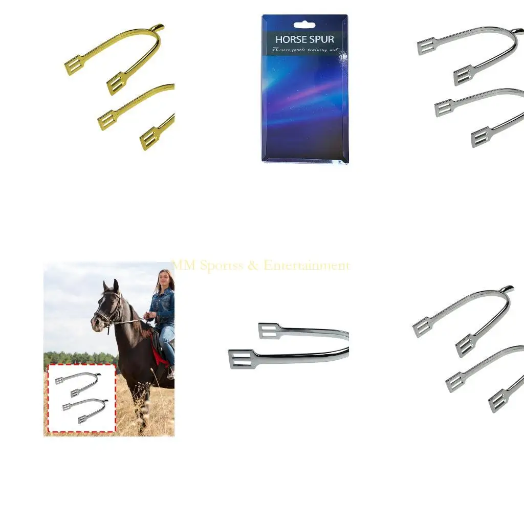 31BE Ecuestre inglés tradicional en forma U, espuelas, diseño ligero, aleación zinc