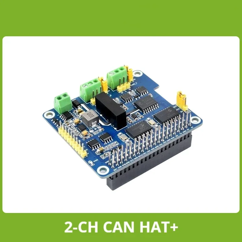 Waveshare 2-Channel Isolated CAN Bus Expansion HAT For Raspberry Pi Zero/Zero W/Zero WH/2B/3B/3B+/4B/5, Dual Chips Solution