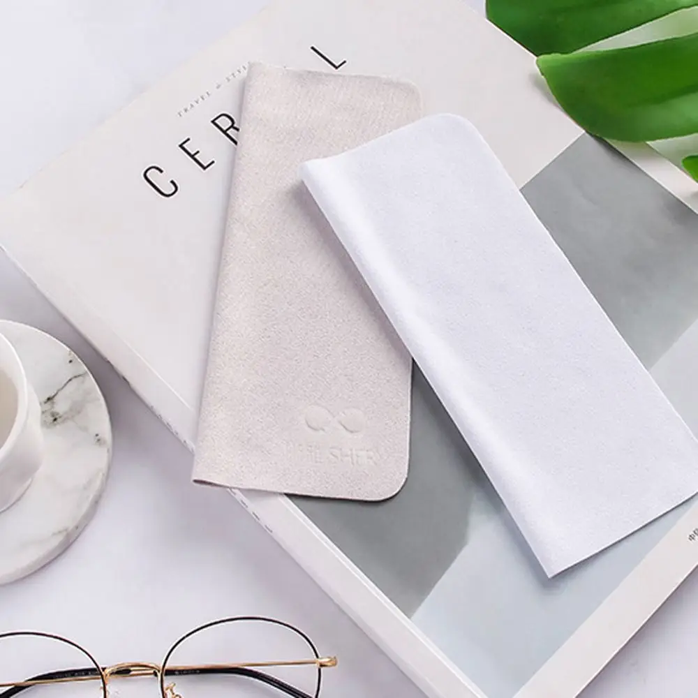 10 قطعة نظارات الرسالة نظافة القماش الجلد المدبوغ لينة عدسة نظافة القماش بلون ستوكات النظارات الشمسية مناديل التنظيف الكاميرا #2