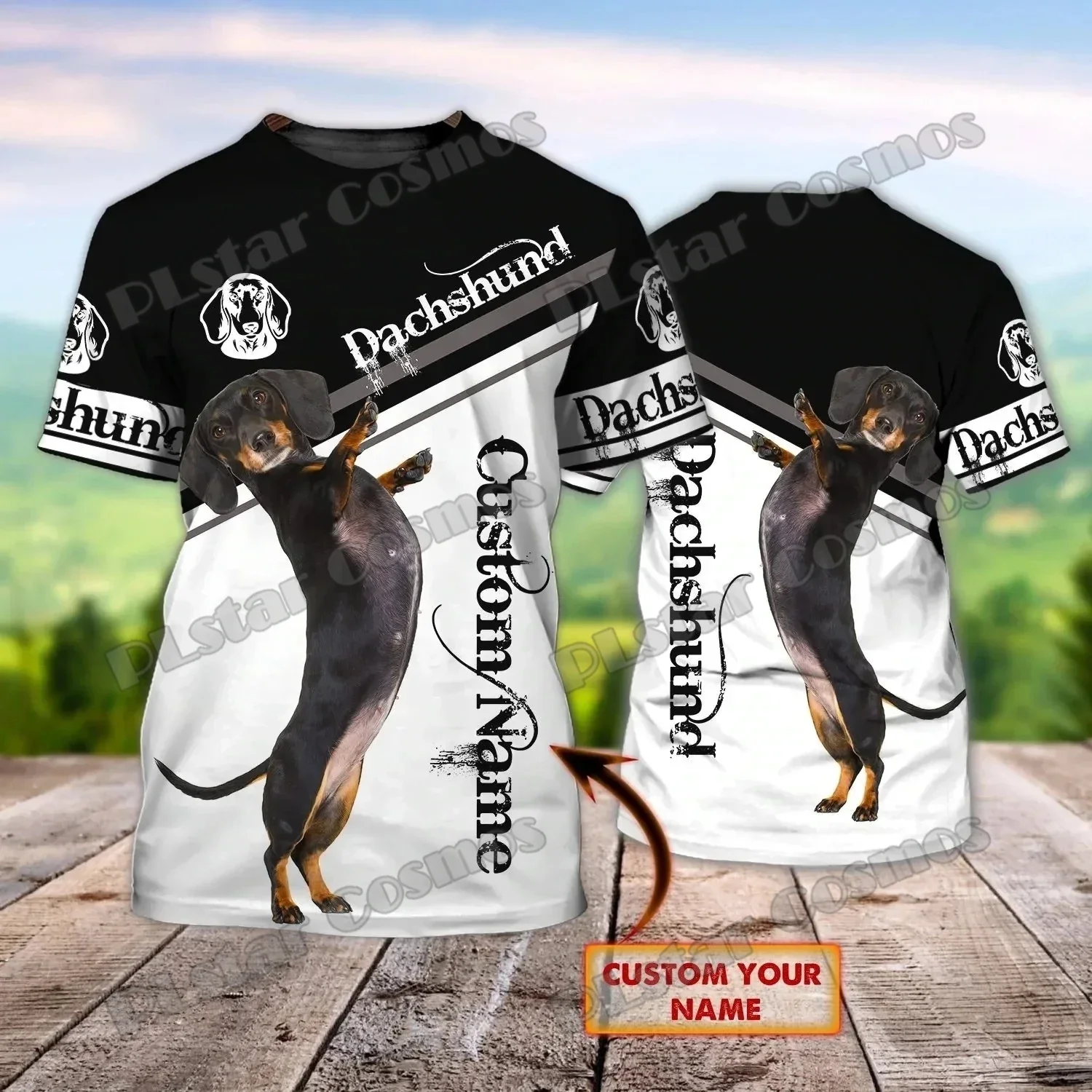 Personalized Name Dachshund & Chihuahua 3D Full Printed Men's T-Shirt Summer Casual Unisex Tee shirt Gift For Dog Lovers TTD24