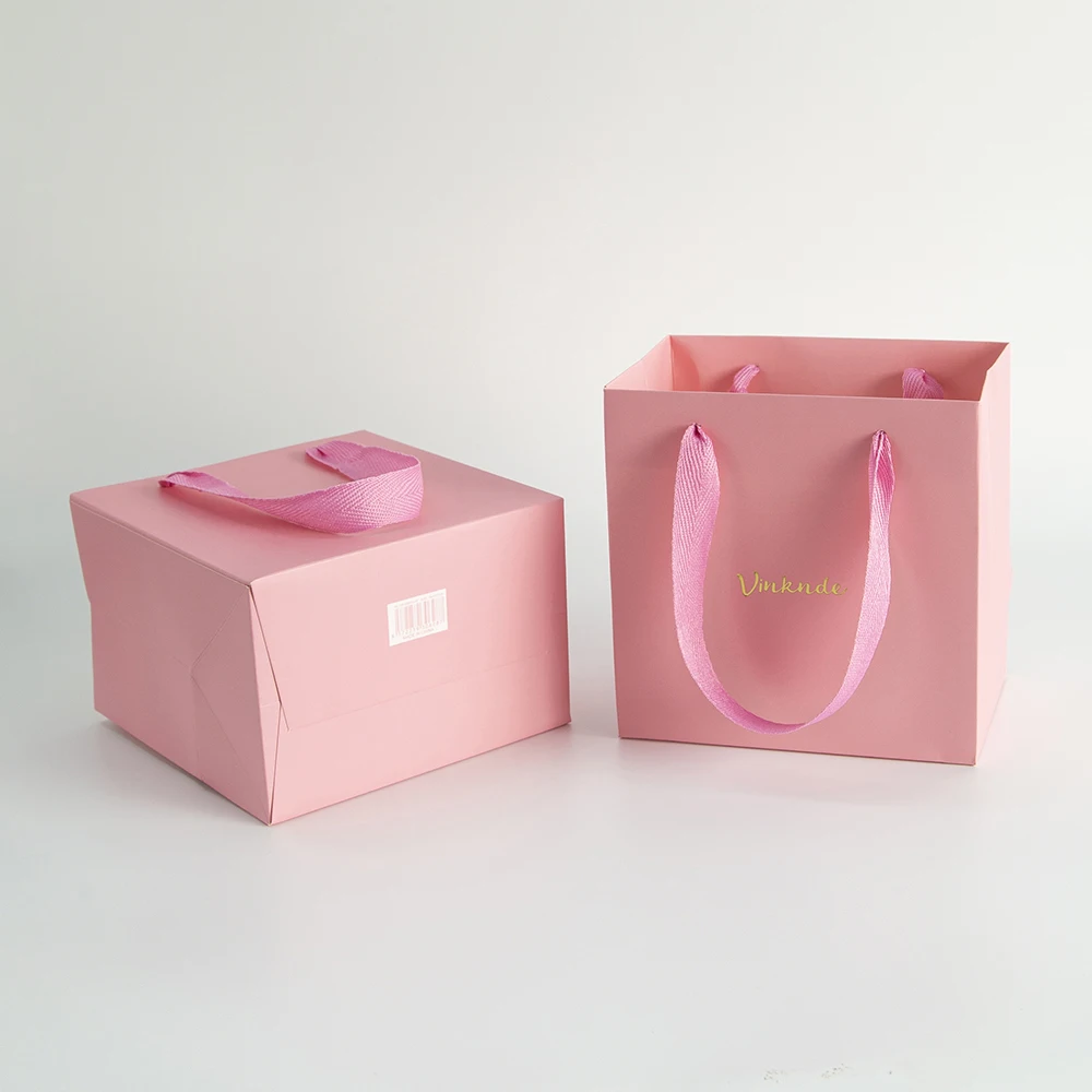 24 stuks bulktassen met linthandvatten en uw logo 15x15x15cm DIY gepersonaliseerde cadeautas voor zakelijke presentatie evenementfeest