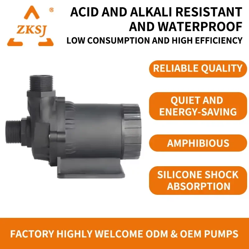 2026 Hot！ Brushless DC Water Pump 12V 24V Large Flow Acid Alkali Salt Resistant Industrial Circulation Pump