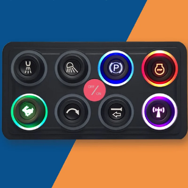 Imagem -03 - Sistema Universal do Painel do Interruptor Controle da Luz do Rgb Impermeável Silicone 12 Grupo 16 Ajuste para o Barco Jipe Caminhão Atv Utv Caravana