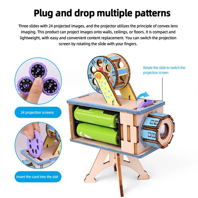 Diy Projector Wetenschap En Technologie Uitvinding Handgemaakte Self-Made Assemblage Materialen Wetenschap Handgemaakt Speelgoed Physics Speelgoed