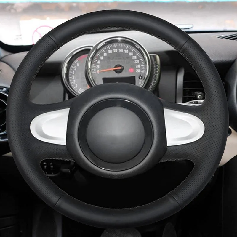 Para Mini R56/R57 Clubman Clubvan Countryman Coupe Cooper Convertible Paceman Roadster cubierta de cuero para volante de coche de 2 radios