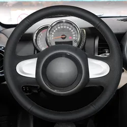 For Mini R56/R57 Clubman Clubvan Countryman Coupe Cooper Convertible Paceman Roadster 2-Spoke Car Steering Wheel Leather Cover