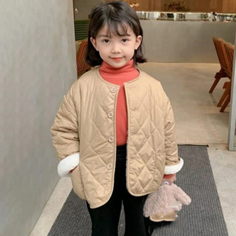 Winter New Girl\'S Coat Children\'S Foreign Style Korean Version Baby Autumn And Winter Net Red Everything Plus Fleece Jacket