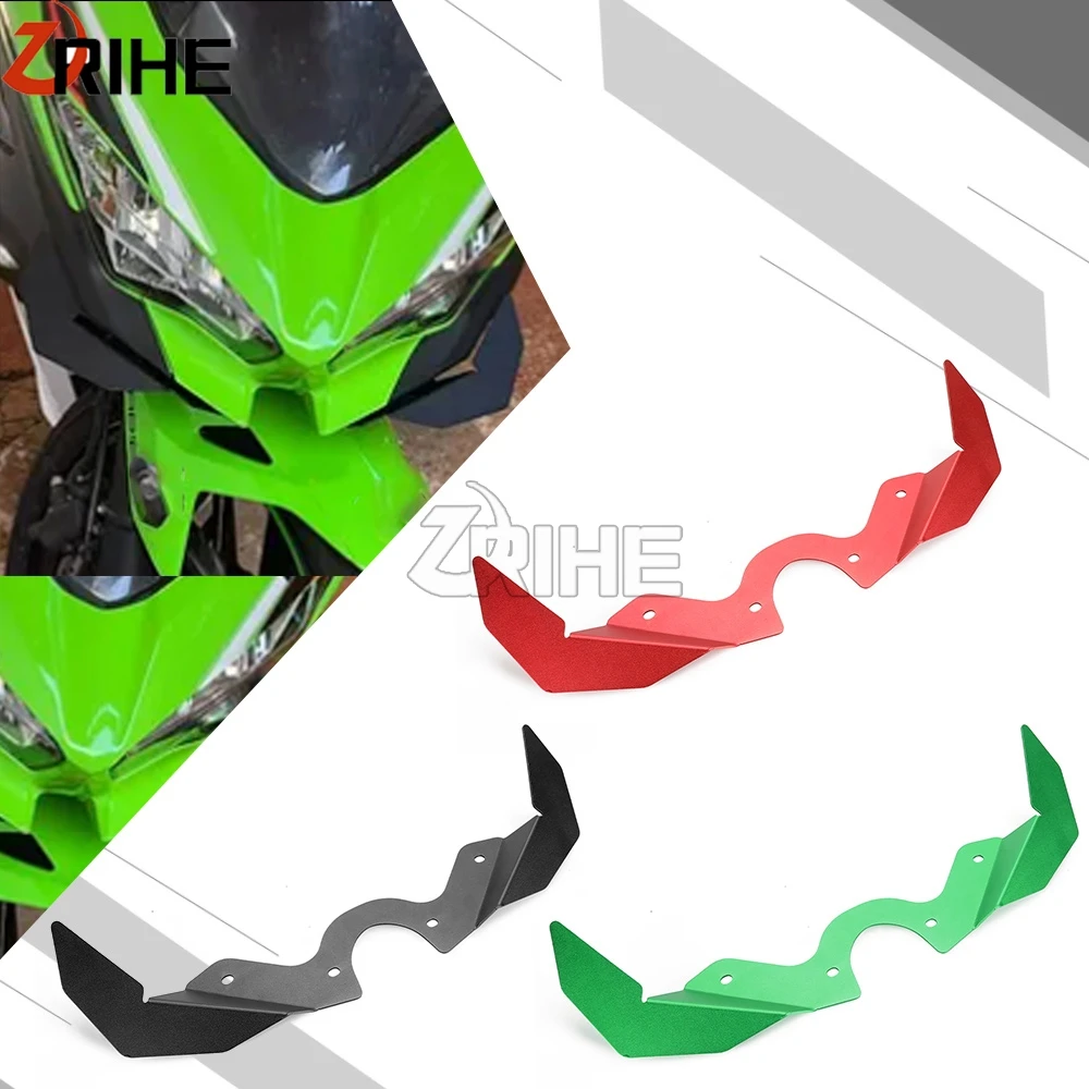 

Motorcycle Front Fairing Pneumatic Wing Lets Tip Downforce Wings Air Deflector For Kawasaki Ninja 400 ninja400 2018 2019-2024