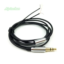 Aipinchun Black TPE Headphone Repair Cable DIY Headset Replacement Cable LC-OFC Wire Core 1.2 meters Line Type Jack