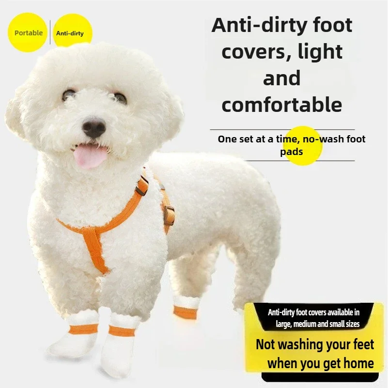

20 шт./лот, одноразовые туфли для домашних животных, водонепроницаемые нетканые тканевые чехлы для обуви для собак, противогрязные бахилы, уличные носки для прогулок собак, маленькие носки для собак