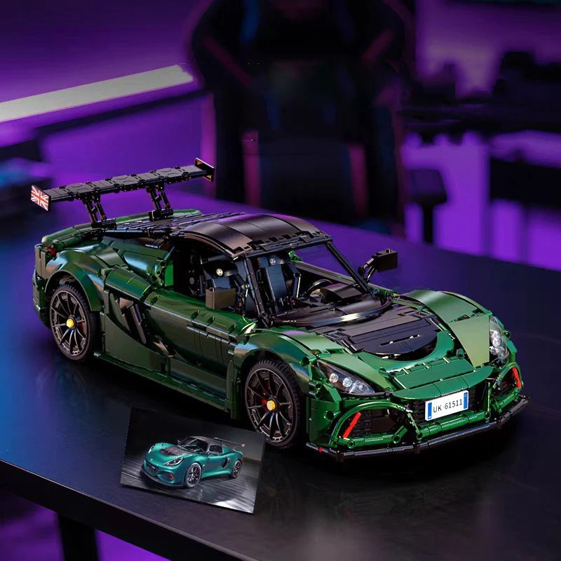 Techniacl 1:8 Scale Super Sport Car Building Block Exige CUP 430 Model Sets Vehicle Steam Bricks Toys Collection For Gifts