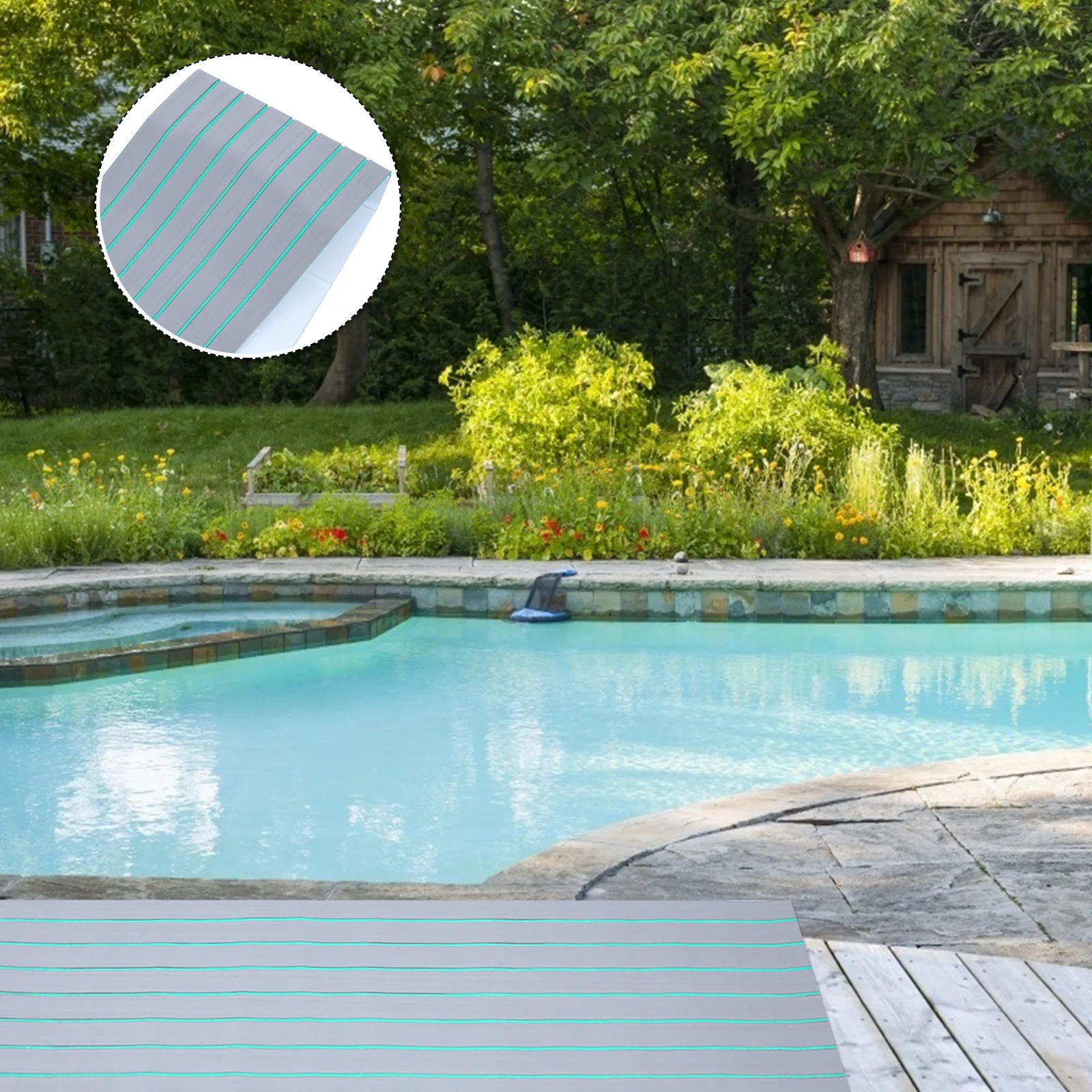 1 لفة إيفا المضادة للانزلاق الاصطناعية خشب الساج قارب سطح السفينة حصيرة الملح المياه برهان مقاومة للحرارة ذاتية اللصق يخت سطح السفينة حشوة وسادة #4