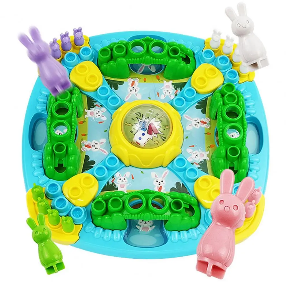 Flying Chess Toy Hand-eye Coordination Exercise Toy Flying Chess Game for Kids Rabbit Trap Thinking Training Toy Parent-child