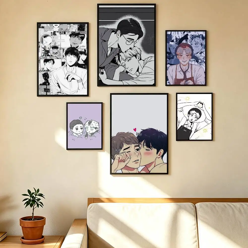 Hot Comics B-Bj A-Alexs Poster High Quality Dorm Living Room Aesthetic Wall Decoration Painting Stickers Gift