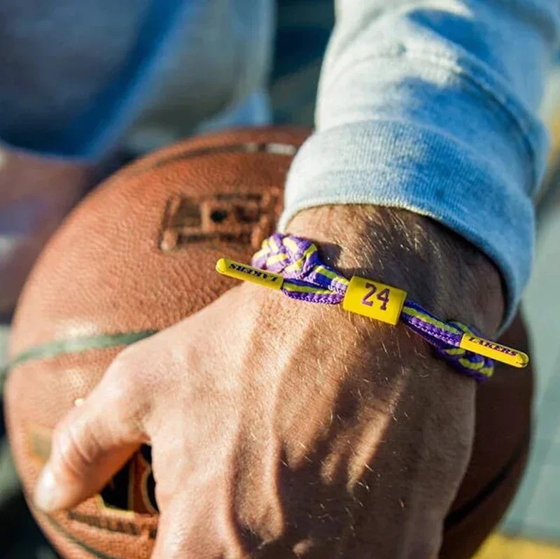 Basketball Star Braided Bracelet Sports Wristband Gift for Boyfriends Basketball Bracelet Pull Type for Basketball Enthusiasts