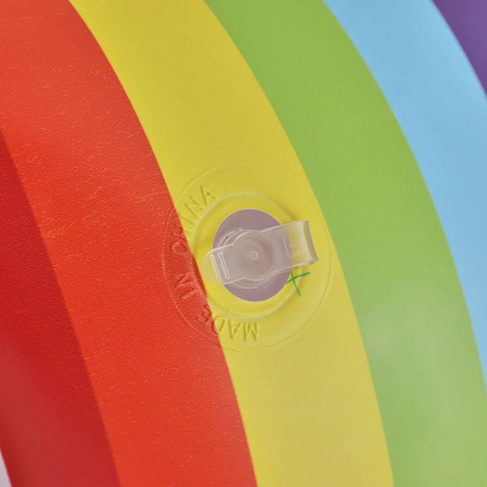 Rainbow Portable Thicken Swim Floats Tube PVC Inflatable Buoy Armbands Arm Bands Floater Swimming Arm Ring Swim Floats Sleeves