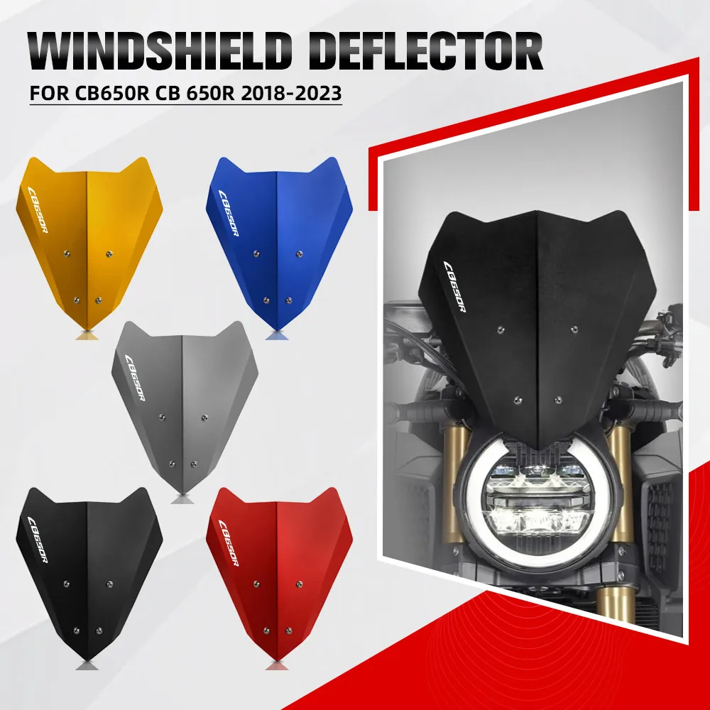 

Windshield Windscreen For HONDA CB650R CB 650R 2018 2019 2020 2021 2022 2023 Motorcycle Aluminum Motorcycle Wind Screen Fairing