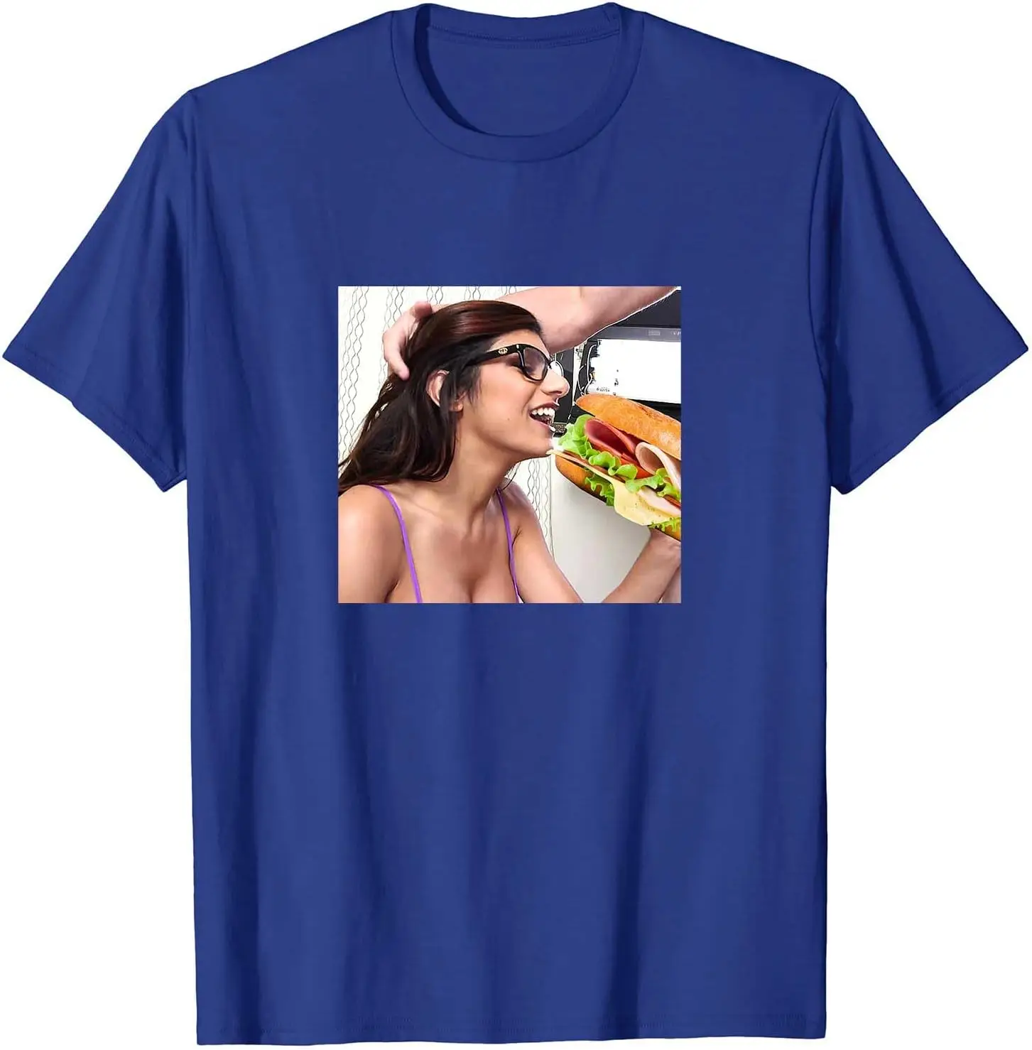 Mia Pornstar Eating Sandwich T-Shirt