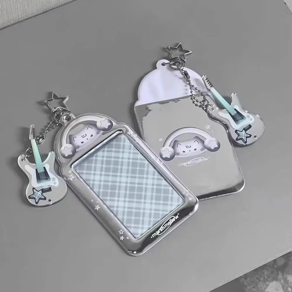 3 Inch Photocard Holder Rock Kitten PVC Idol Photo Protective Case Transparent Student ID Card Cover Photo Frames