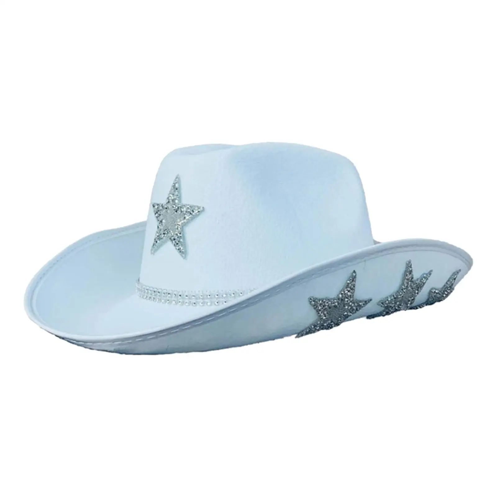 Cowgirl Hat Sun Hats Party Hat Fedoras Wide Brim White Bride Cowboy Hat for