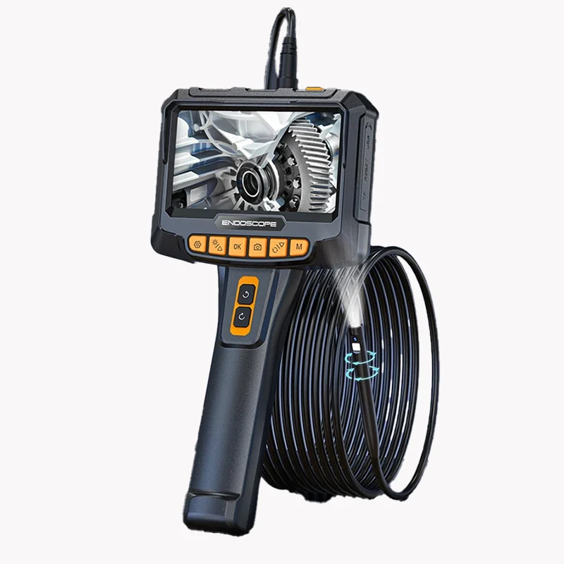 360 Rotation 8mm Dual Lens 1080P IP67 LED Illumination 5-inch IPS Display Industrial Endoscope Camera Automotive Pipeline 3 3