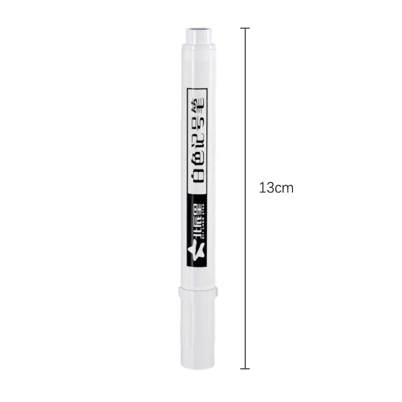 1pc White Marker Pen Oil Thick Nib Waterproof Art Special Fast Drying For Metal Rubber Engine Screw Graffiti Marker