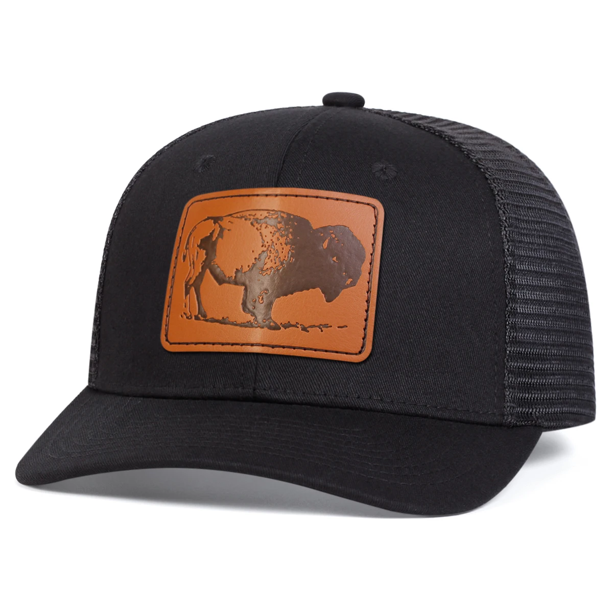 Unisex Yak Leather Label Baseball Net Caps Spring and Summer Outdoor Adjustable Casual Hats Sunscreen Hat