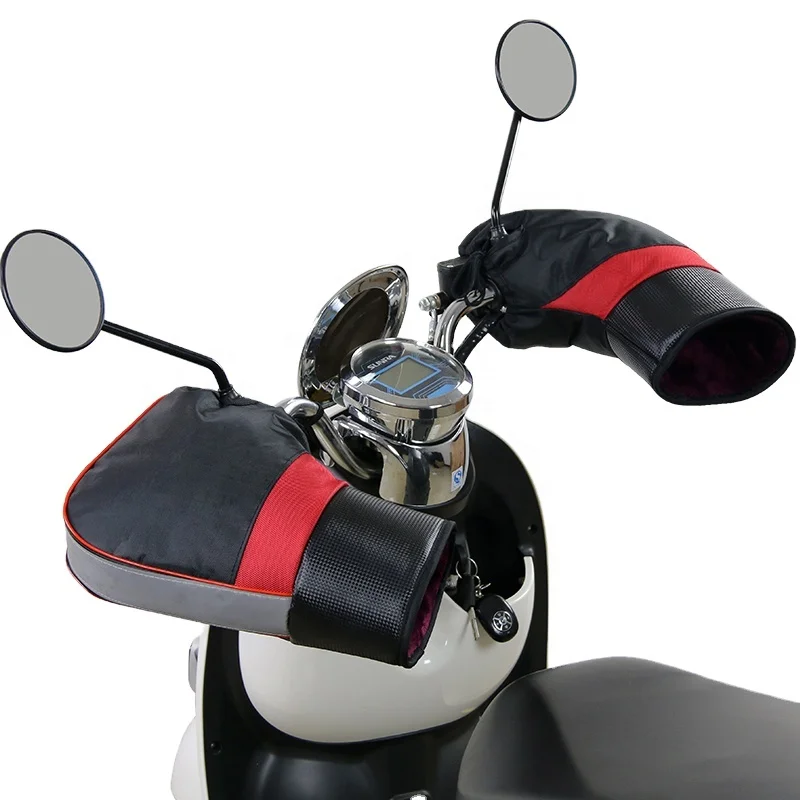 

Winter Waterproof Motorcycle Gloves - Thickening Warm Handlebar Muffs, Windproof Moto Riding Gloves for Cold Weather Riding