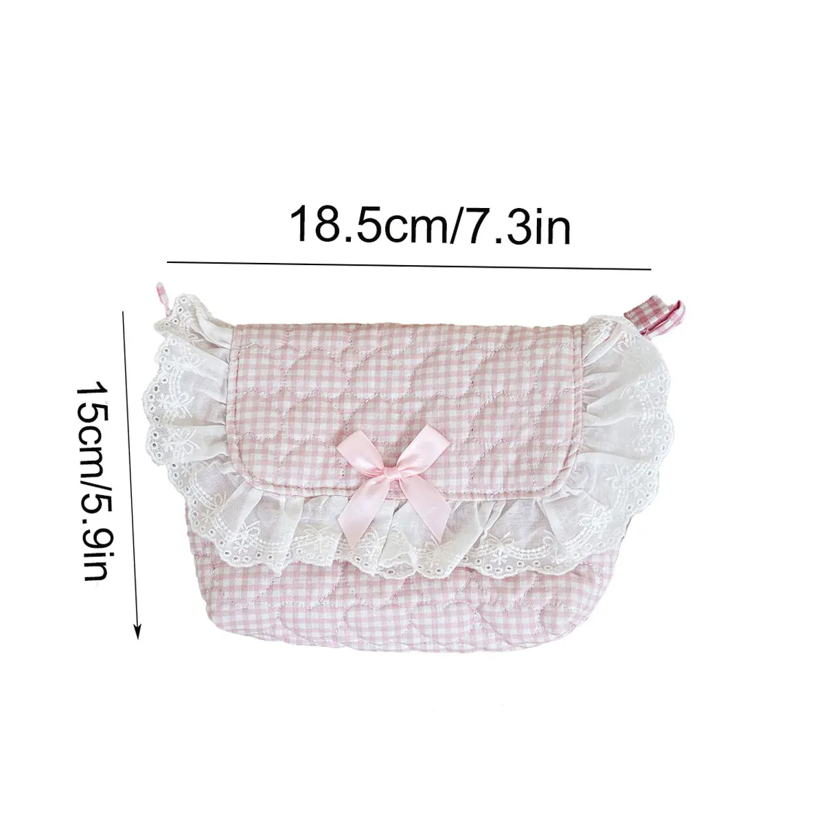 Pink Blue Grace Crossbody Bag Butterfly Knot Quilted Shoulder Bag Sweet and Fresh Outdoor Cute Girl Storage Bag
