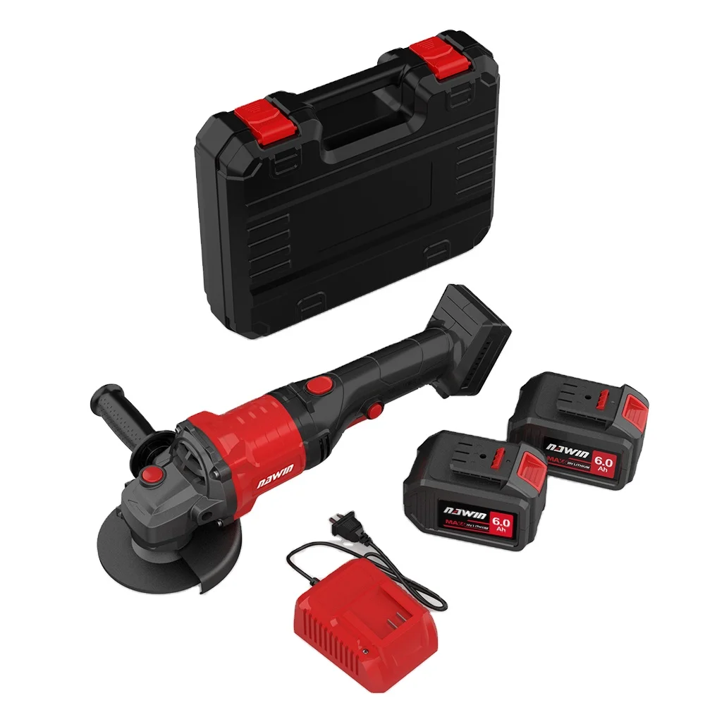 

NAWIN 21V 9000rpm Brushless Electric Angle Grinder Power Tools 115mm 125mm Metal Grinding Wood Metal Cutting Cordless Tools