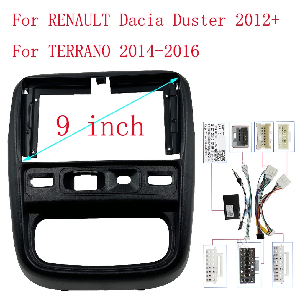 

9-inch car radio panel for Nissan TERRANO for RENAULT DUSTER/ 2014-2016 Android Stereo GPS MP5 player panel frame fascia