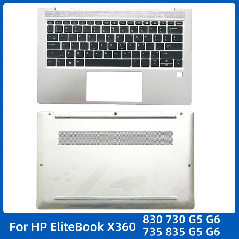 For HP EliteBook X360 830 G5 G6 730 735 835 G5 G6 US Keyboard Laptop Palmrest Bottom Case Touchpad L56448-001 Replace The Casing