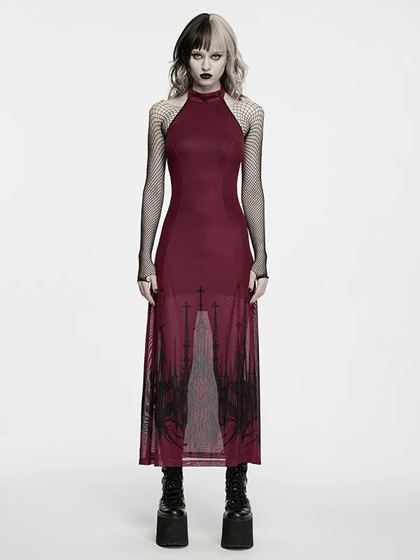 

Elegant Neckline Backless Slim Fit Dress Women's Spring Summer New Style Sexy Long Church Print Gown Luxury Fashion Dress