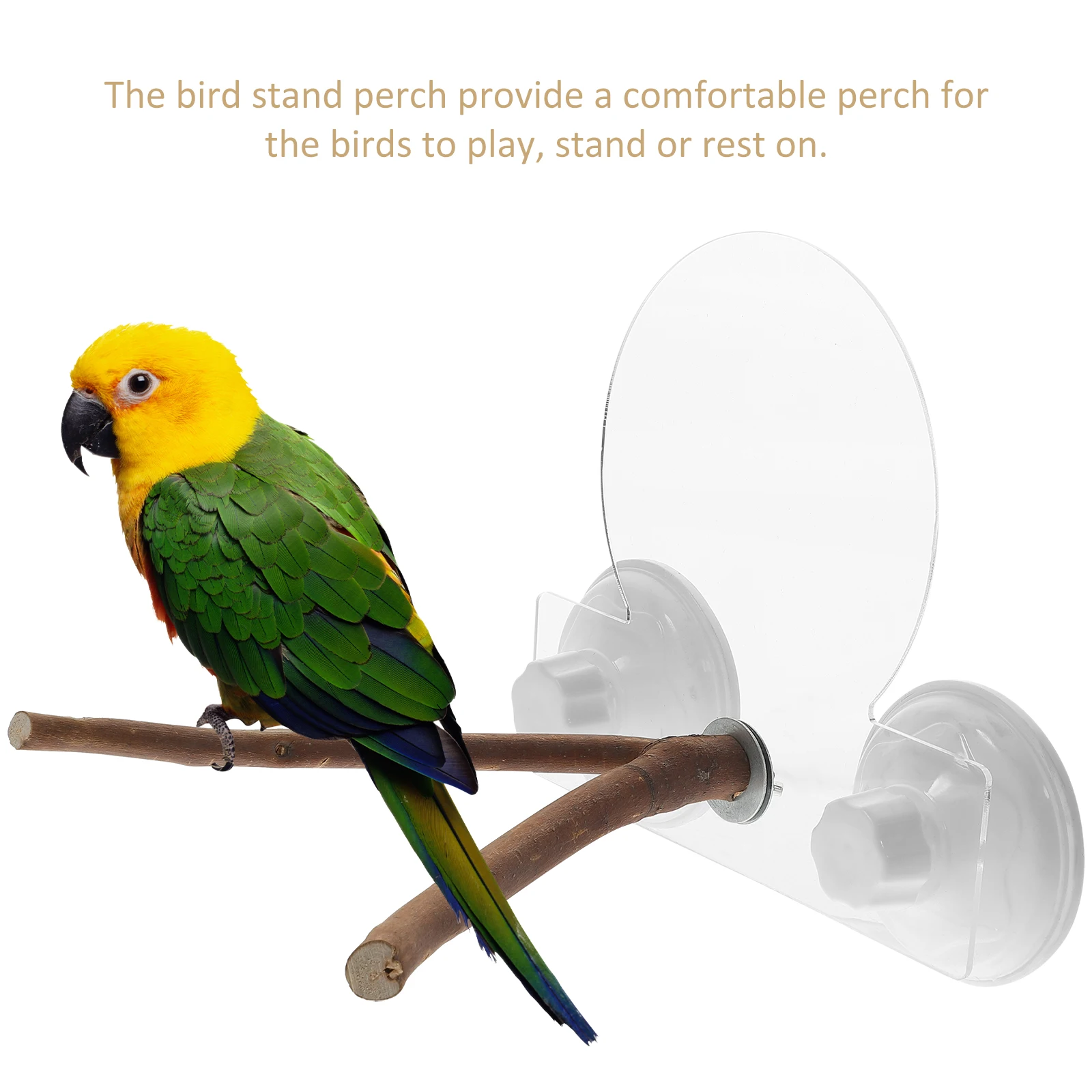 

Parrot Swing Toy Wood Perches Sturdy Bird Cage Accessories Biting Toy St Pet Parakeet Biting Long Use
