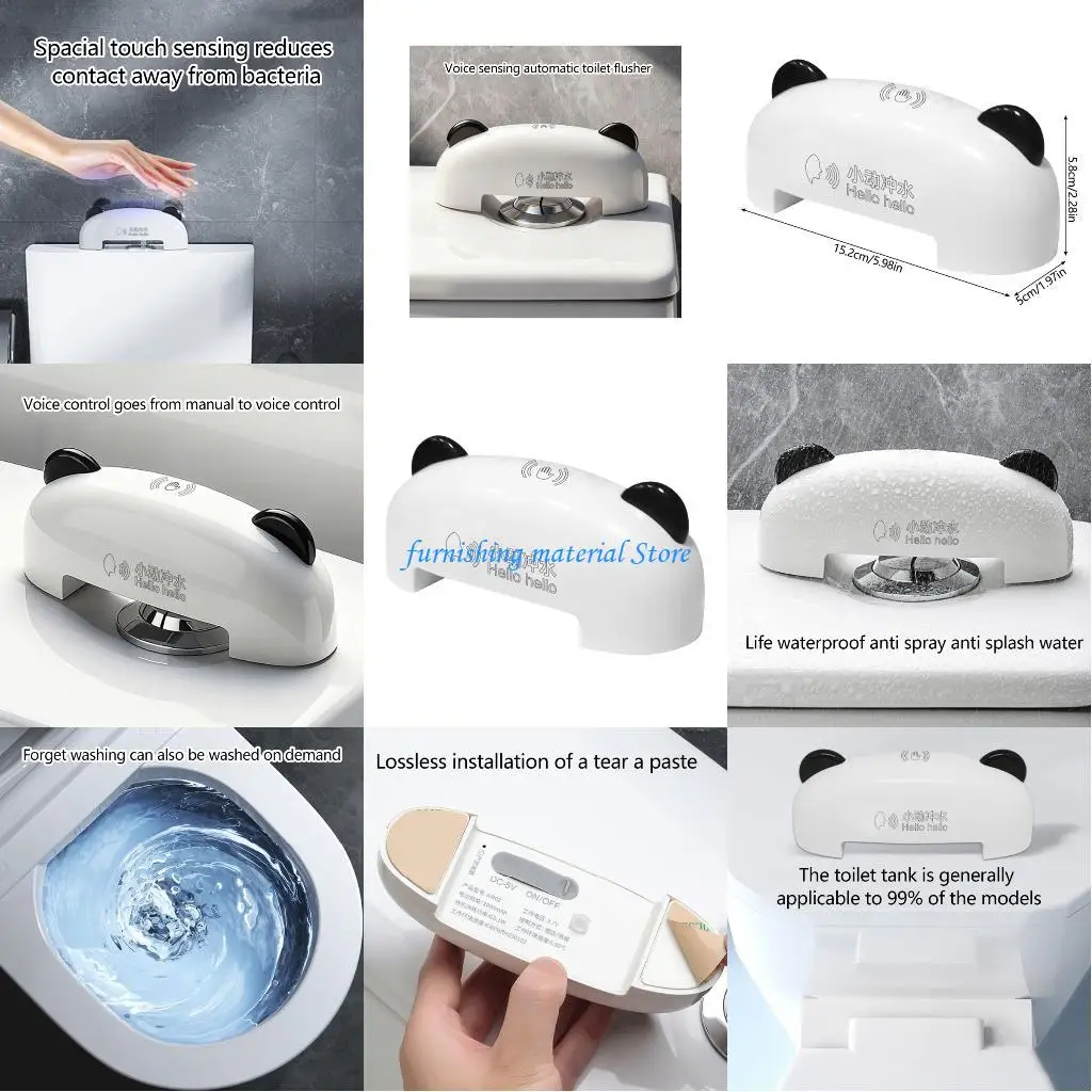 Y5GD Water Saving Toilet Flushes Valves Smarted Sensors Flushing Device With Voice