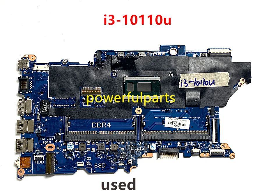 100% funcionando para HP ProBook 440 G7 450 G7 laptop placa-mãe L78083-601 DA0X8MMB6D0 I3-10110U CPU DDR4 testado ok