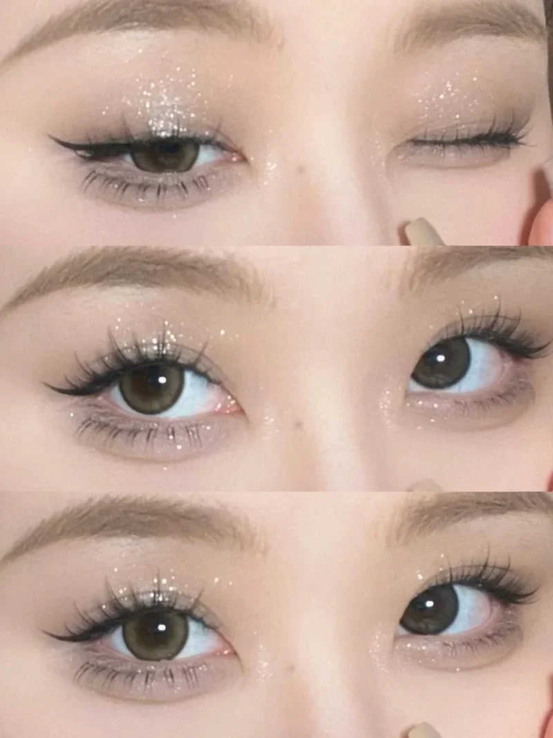 Palette di ombretti glitterati in cemento a 12 colori Nuove tonalità |   Perla glitterata fine + grigio fresco opaco, lunga durata e sbavatura