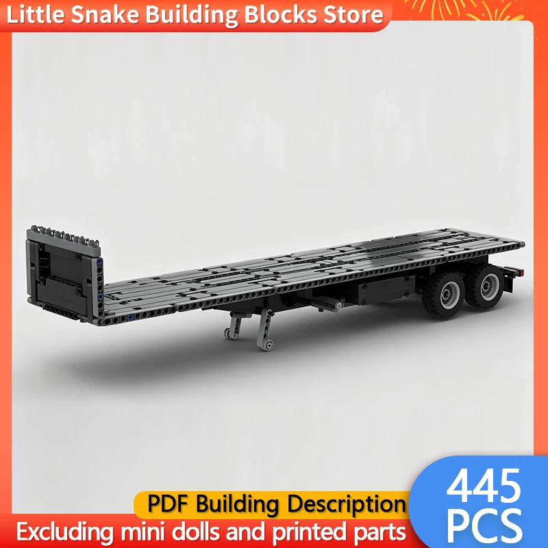 City Car Model MOC Building Bricks Flatbed Transport Semi-Trailer Modular Technology Gifts Holiday Assemble Children Toys Suit