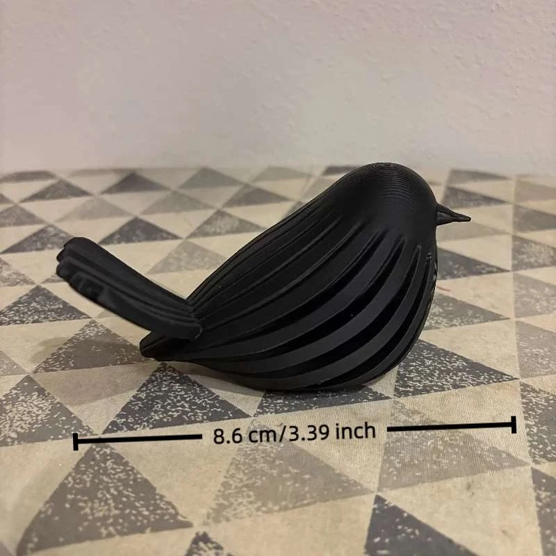 Cute Minimalist Bird Sculpture with 3D Shell Texture Nordic Style Home Decor for Living Room and Office