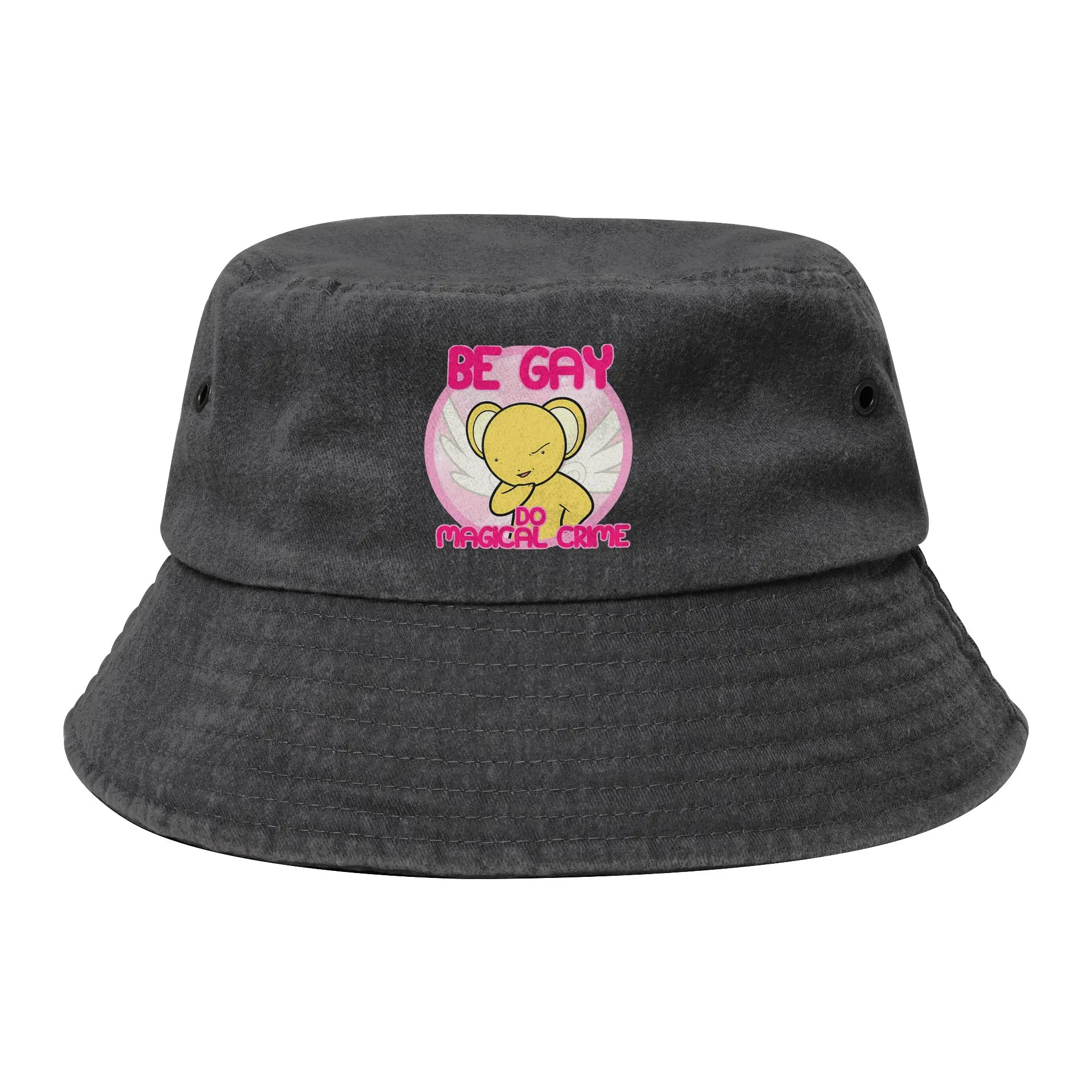 Unique Kero Says Be Gay Do Magical Crime Cardcaptor Sakura Bucket Hat Women Lightweight Outdoor  Fishing Fisherman Caps Bob Hat