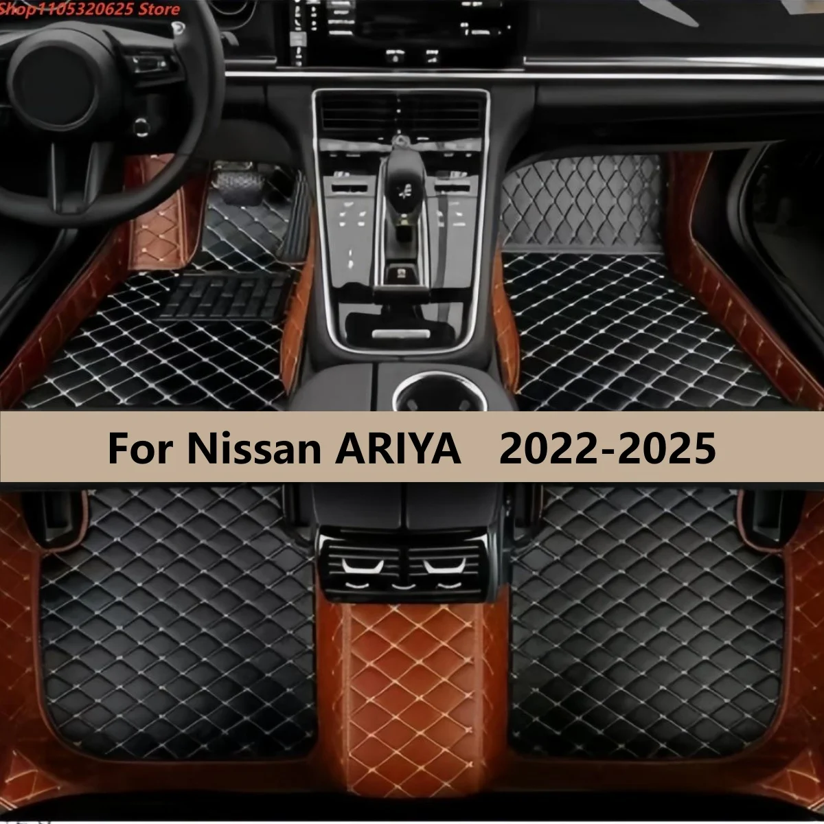 

Car Floor Mats For Nissan ARIYA 2022 2023 2024 2025 Auto Accessories Full Set Leather All Weather Cars Carpets Pads